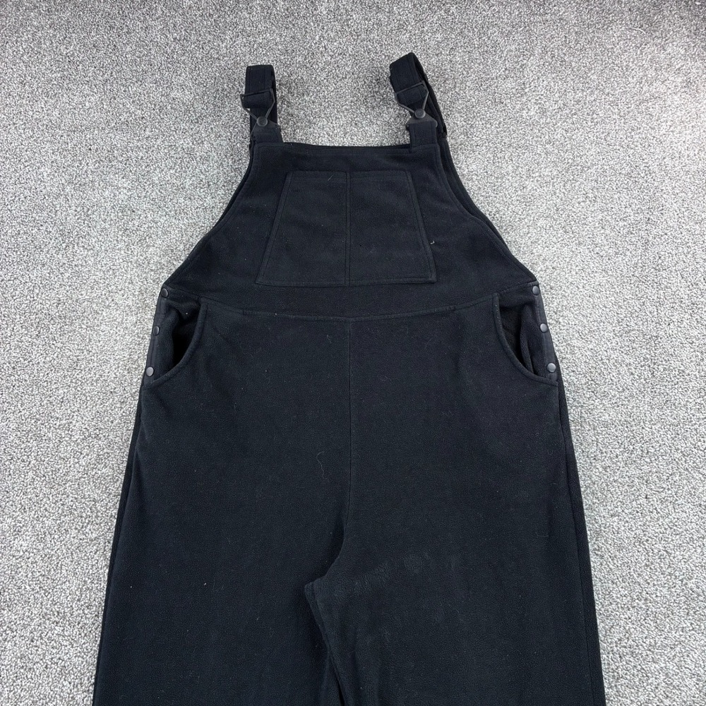 Early Winters Fleece Overalls Mens Large Black Jumpsuit Pants Base Layer Ski